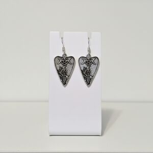 NWT Silver Triple Moon Goddess Planchette Earrings